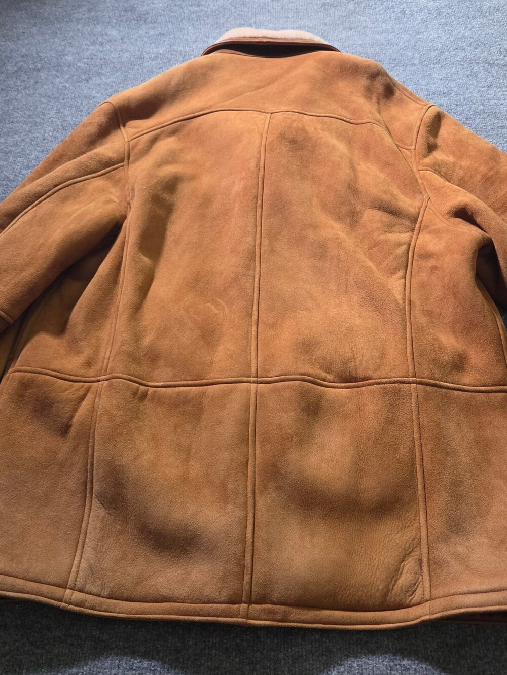 Vintage Lone Pine Shearling Coat 48 Real Leather Sheepskin - Picture 9 of 15